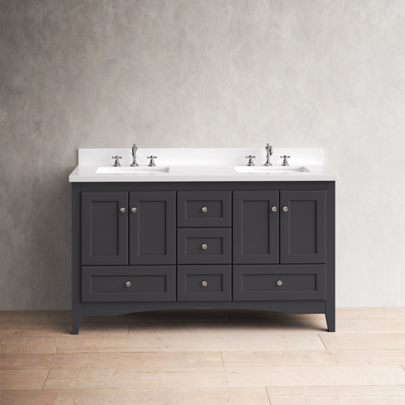 Birch Lane™ Fresno 60" Double Bathroom Vanity Set & Reviews Wayfair